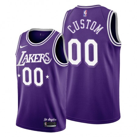 Maglia NBA Los Angeles Lakers Personalizzate Nike 2021-22 City Edition Throwback 60s Swingman - Uomo
